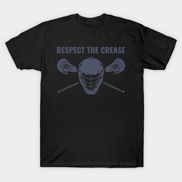 Lacrosse Goalie Respect The Crease Lax T-Shirt by Dr_Squirrel